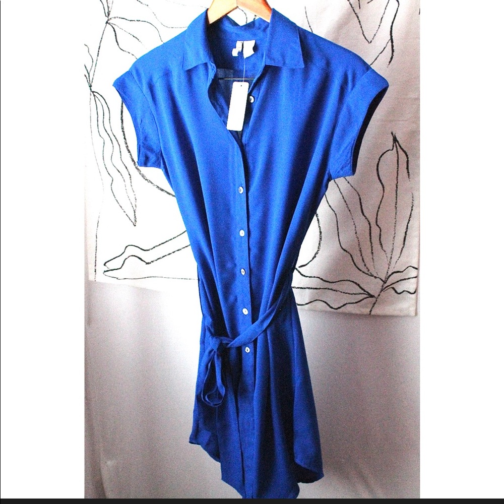 NWT Cobalt Blue shirtdress.